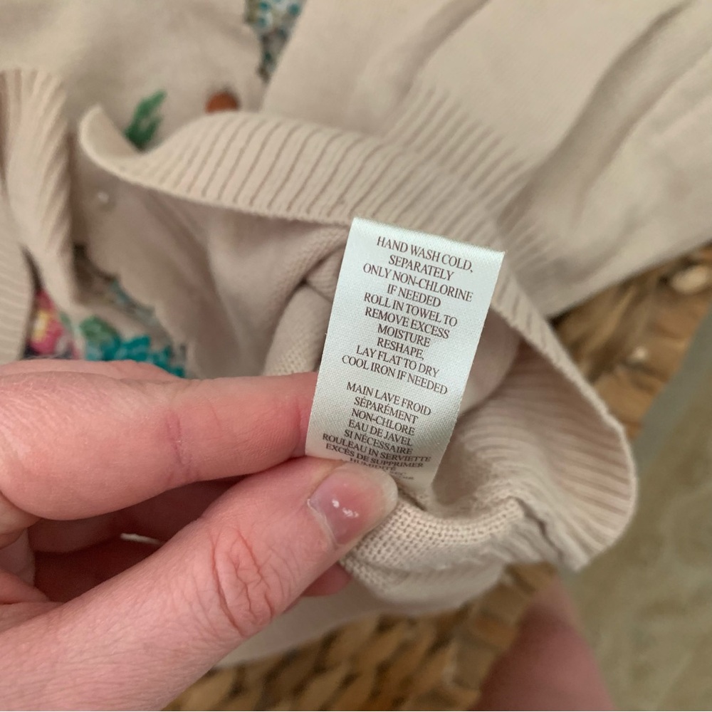 Anthropologie’s Nick & Mo Embroidered Floral Scallop Cardigan - Picture 7 of 8